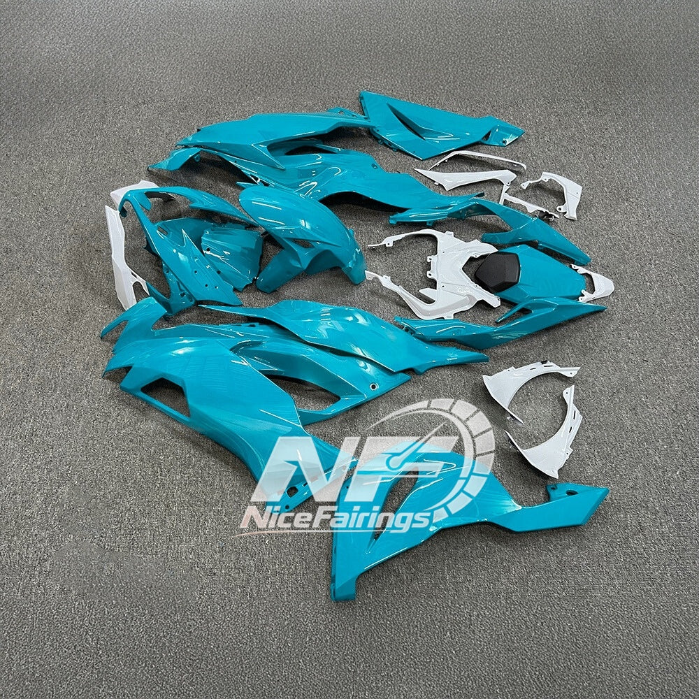 Ninja ZX6R 636 2019-2023 Sportbike Plastics Orange Black | NiceFairings - front angle image