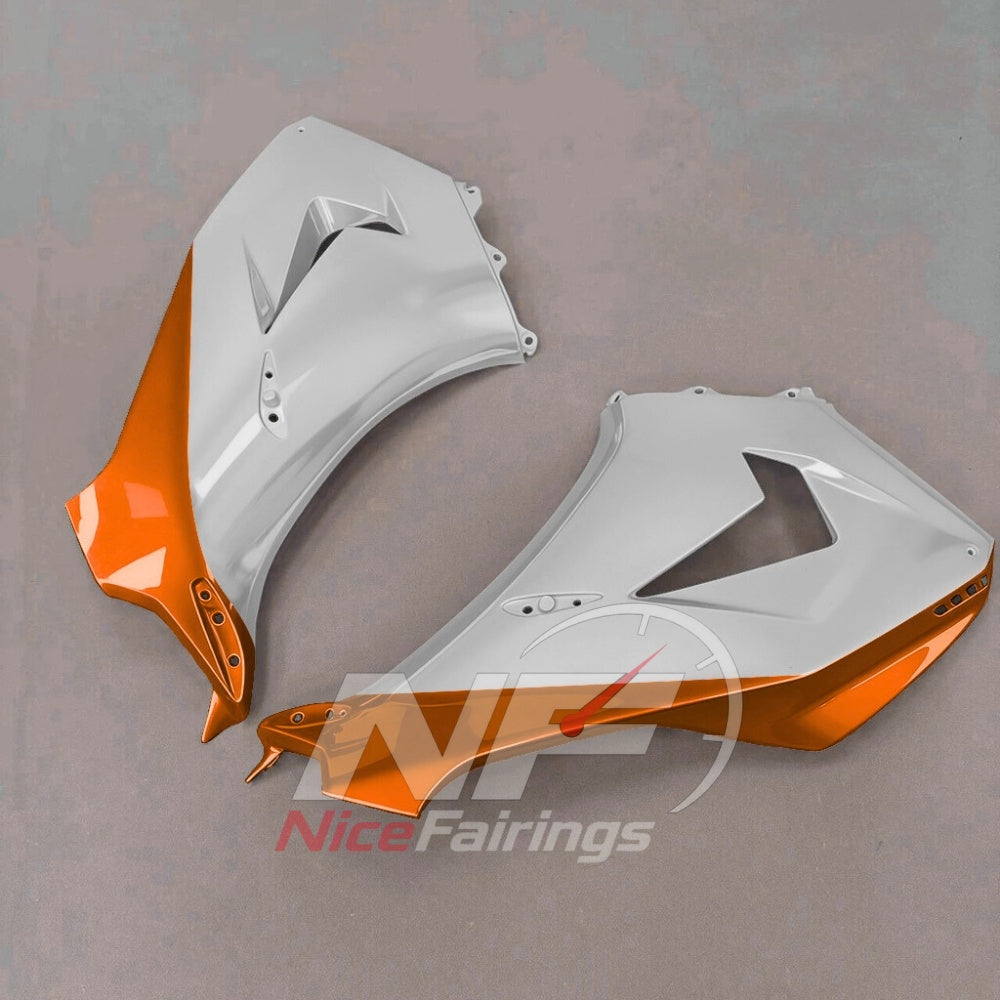 For Honda CBR1000RR-R 2024-2026 Orange Black Custom Fairings with ABS Sportbike Plastics and Full Body Kit | NiceFairings - front angle image