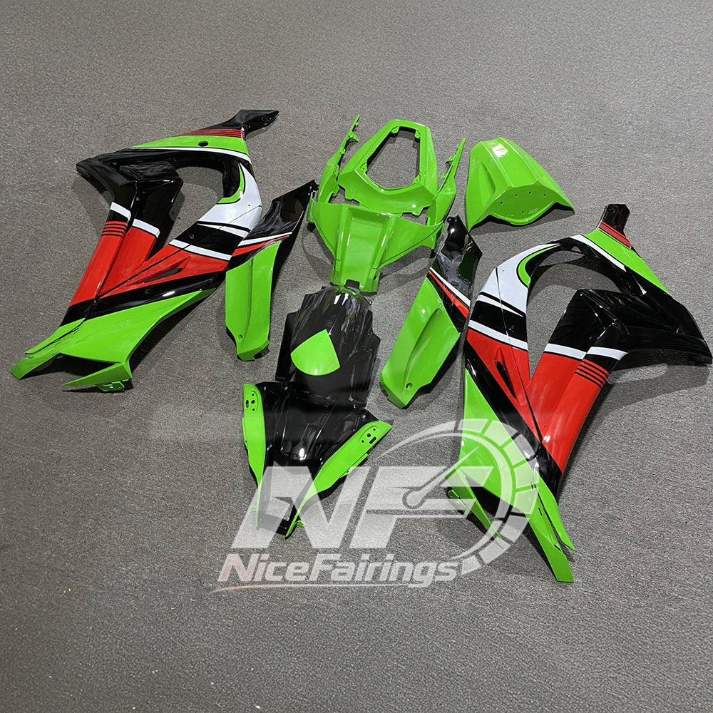 KAWASAKI ZX10R 2011-2015 Race Style Fairing Plastics | NiceFairings - front angle image
