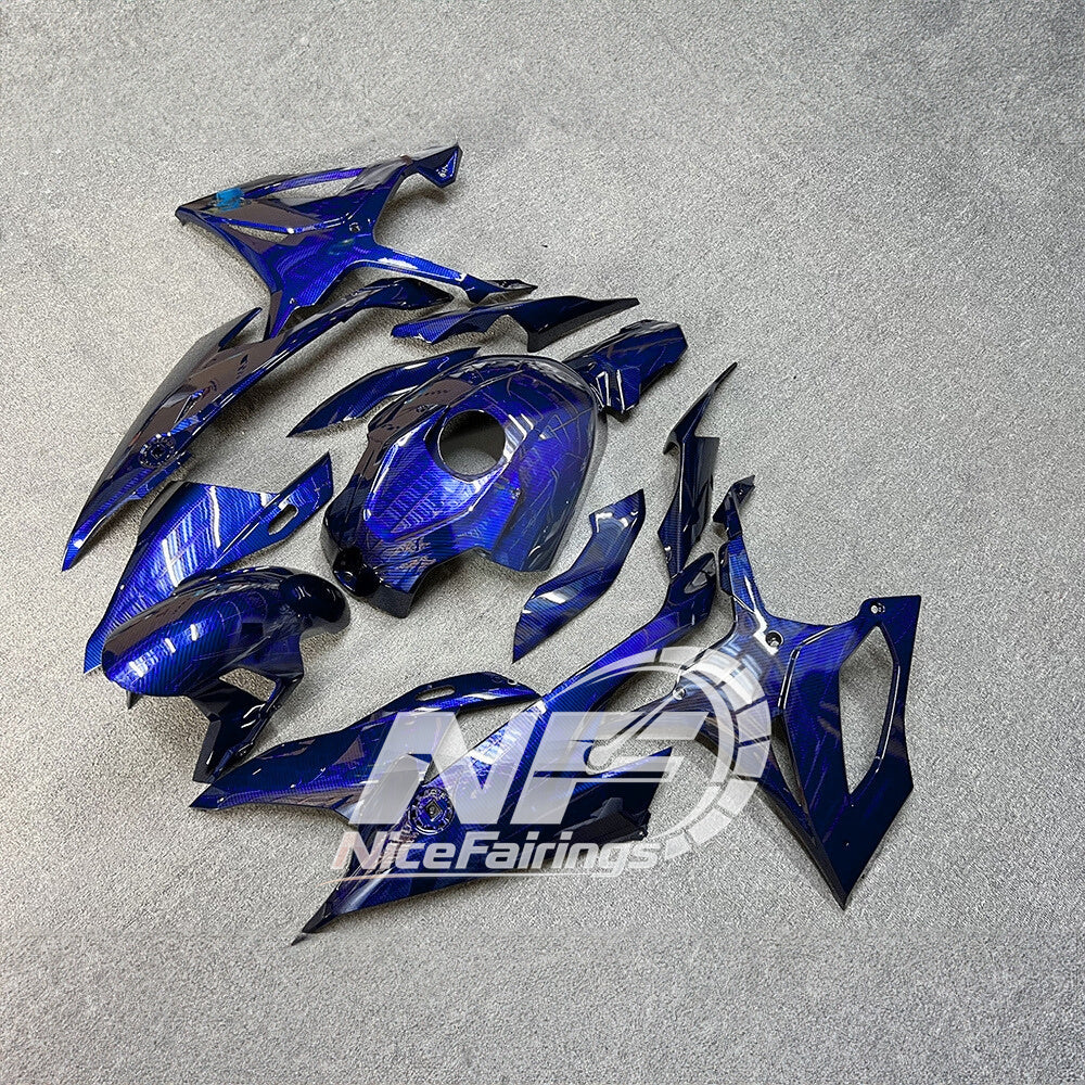 For BMW S1000RR 2019-2022 Gloss Black Signature Edition Sportbike Fairings, Custom ABS Bodywork And Replacement Plastics | NiceFairings - front angle image