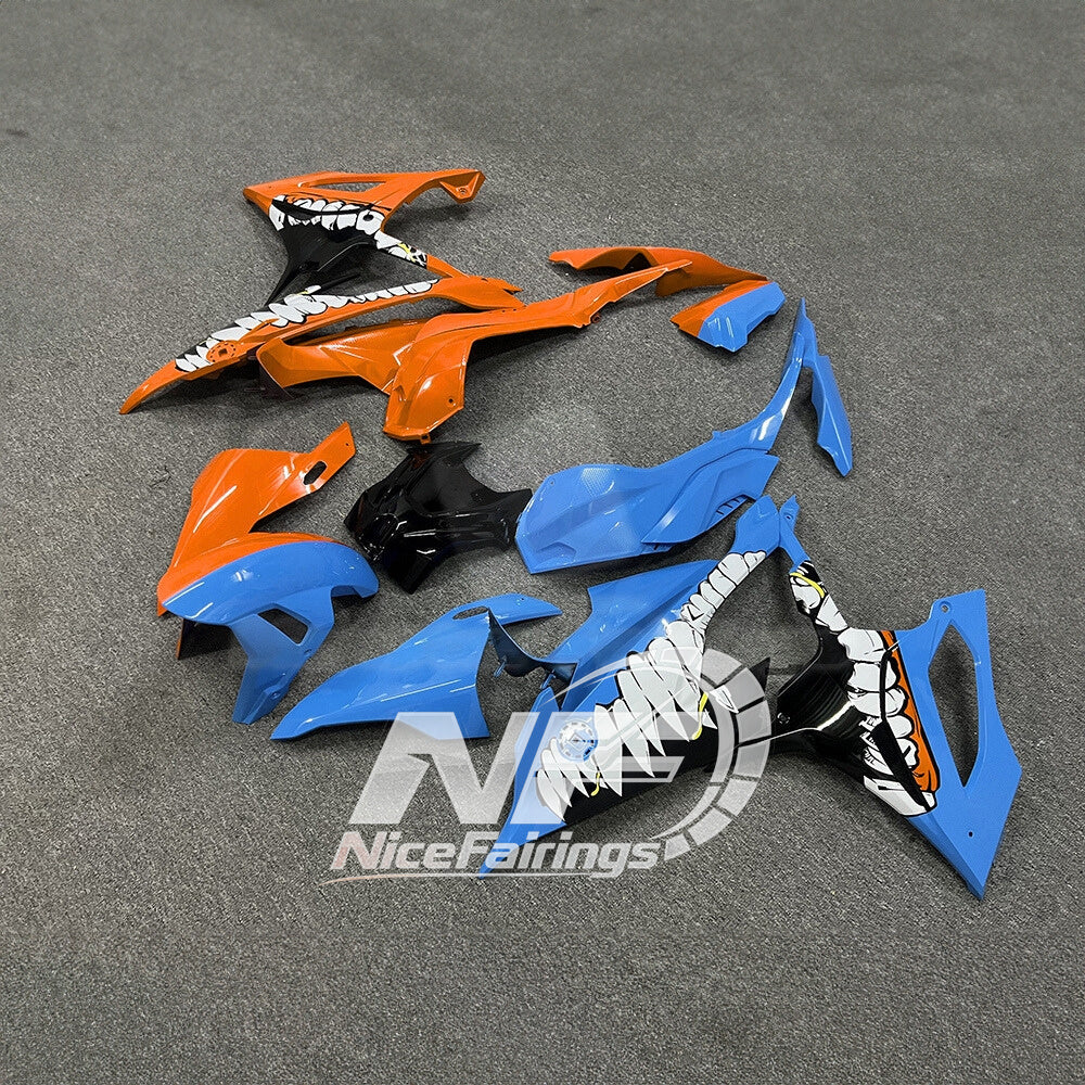 For BMW S1000RR 2019-2022 Full Body Kit Custom Fairings, ABS Replacement Plastics Full Body Kit | NiceFairings - front angle image