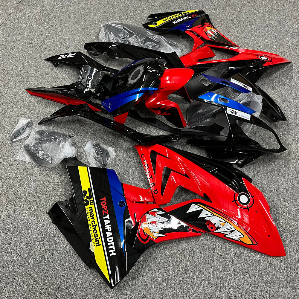 For BMW S1000RR 2017-2018 Gloss Black Tank Cover Edition Sportbike Fairings, Custom ABS Bodywork And Replacement Plastics | NiceFairings - front angle image