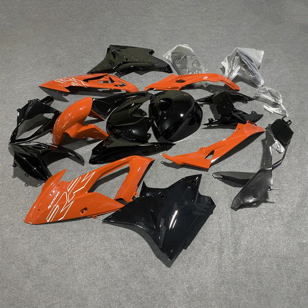 For BMW S1000RR 2017-2018 White Red Tank Cover Edition Motorcycle Fairing Kit, Aftermarket ABS Body Panels | NiceFairings - front angle image