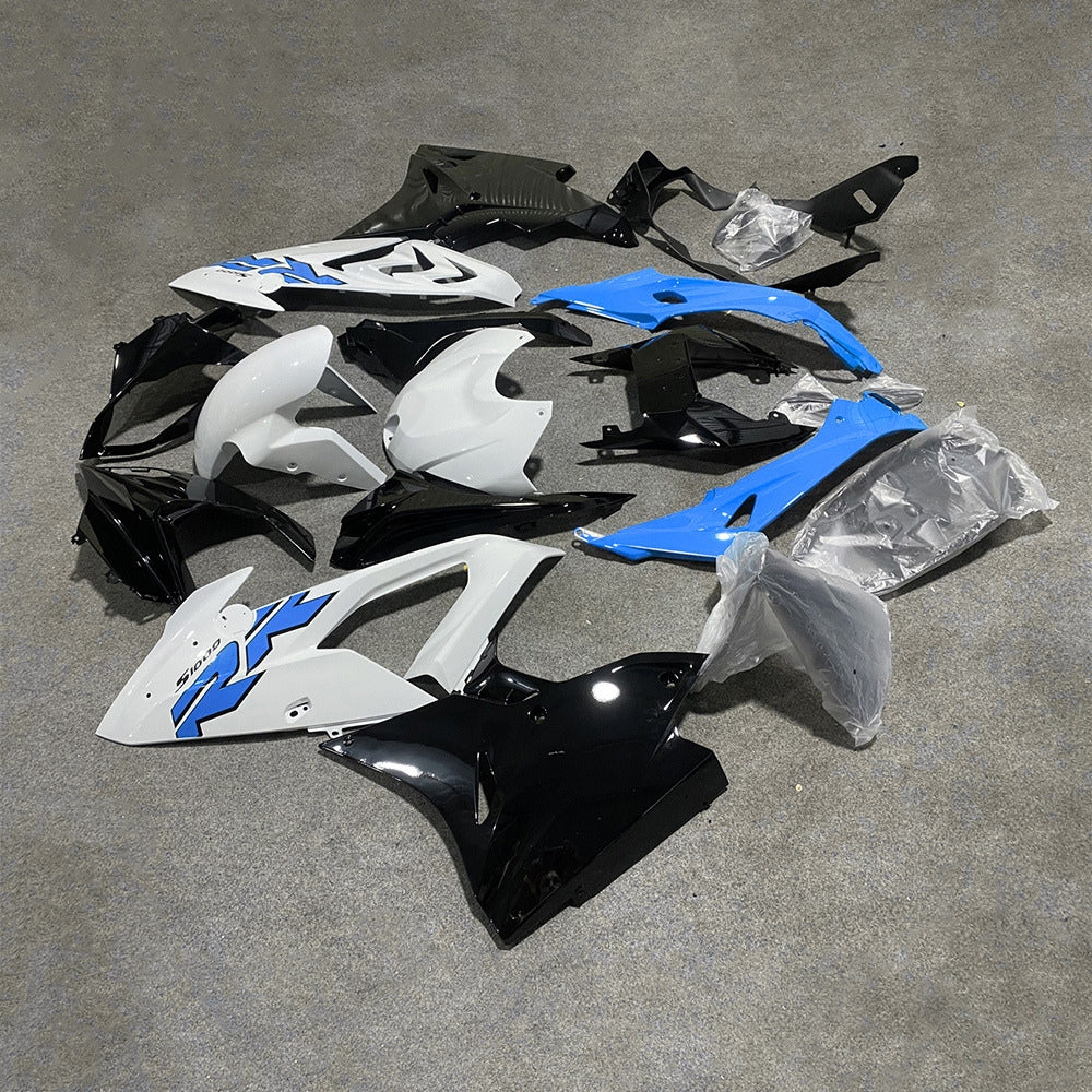 For BMW S1000RR 2017-2018 Orange Black Standard No Tank Cover Sportbike Fairings, Custom ABS Bodywork And Replacement Plastics | NiceFairings - front angle image