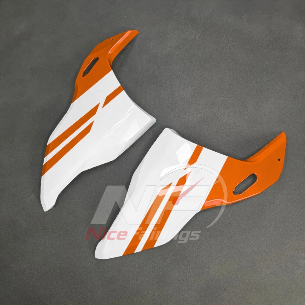 For BMW S1000RR 2025-2026 Orange Black Custom Fairings with ABS Sportbike Plastics and Full Body Kit | NiceFairings - front angle image