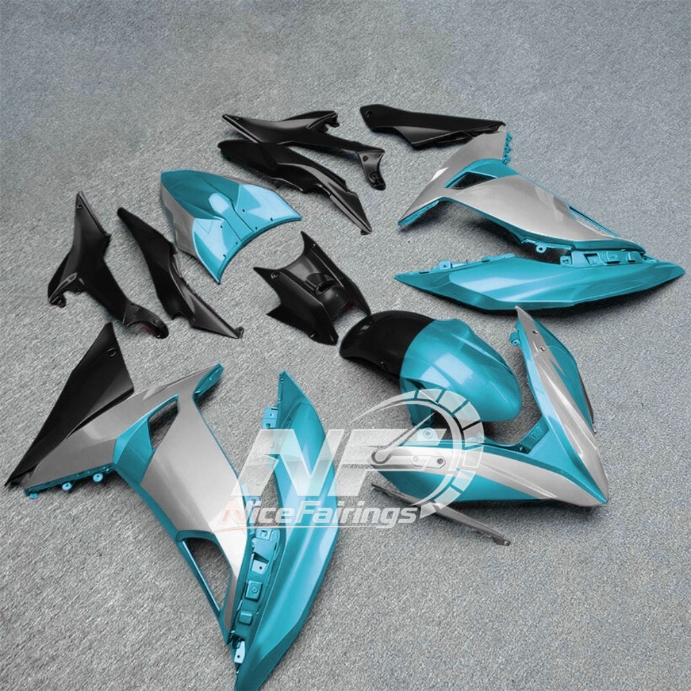 Ninja 650 ER-6F 2017-2019 Custom Painted Fairings Style 42 | NiceFairings - front angle image