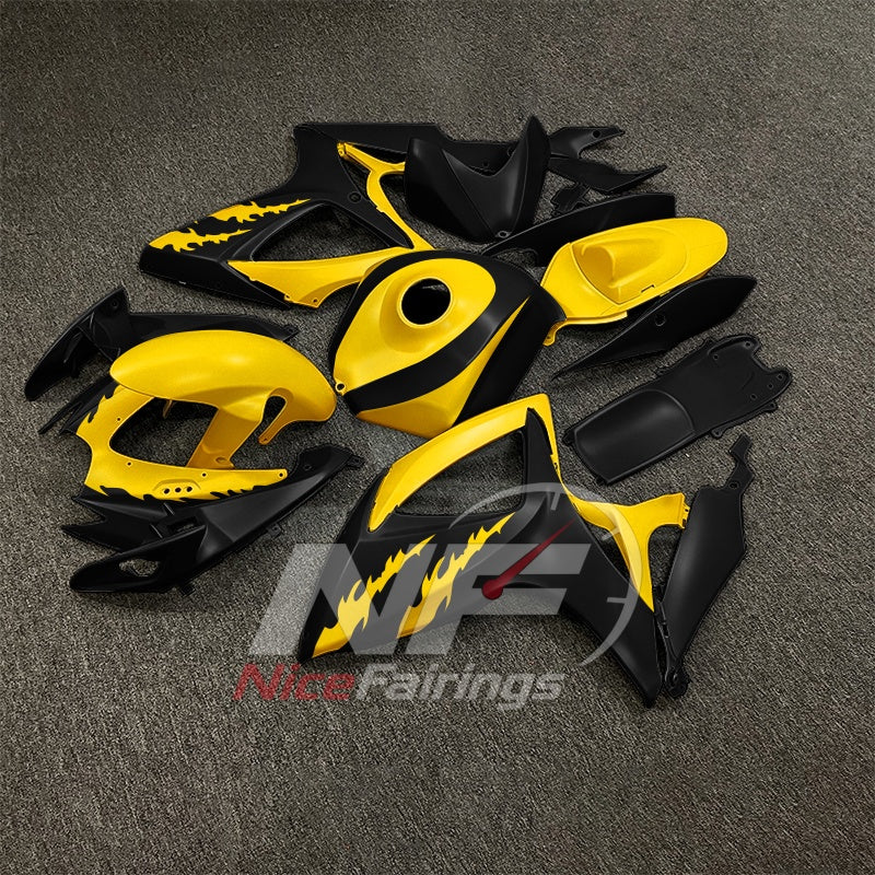 For Suzuki GSXR600 GSXR750 K6 2006-2007 Painted ABS Fairings Black Gray Complete Bodywork | NiceFairings - front angle image