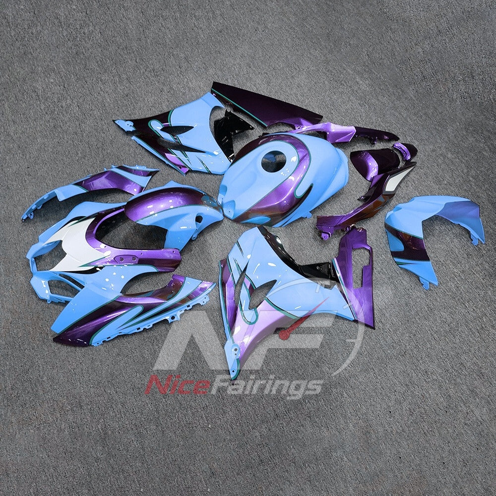 For Suzuki GSX-R1000 K17 2017 2018-2026 Custom Fairings Blue ABS Sportbike Plastics | NiceFairings - front angle image