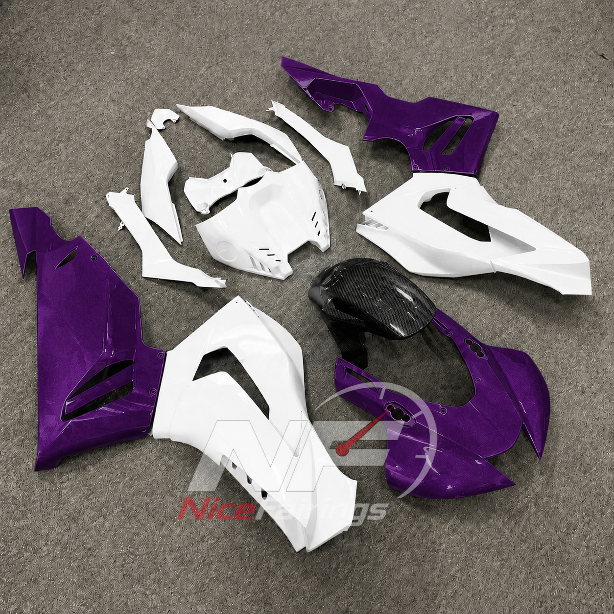 Purple White ABS fairing kit for Honda CBR1000RR-R 2020-2023, design D29-P04 - image 2
