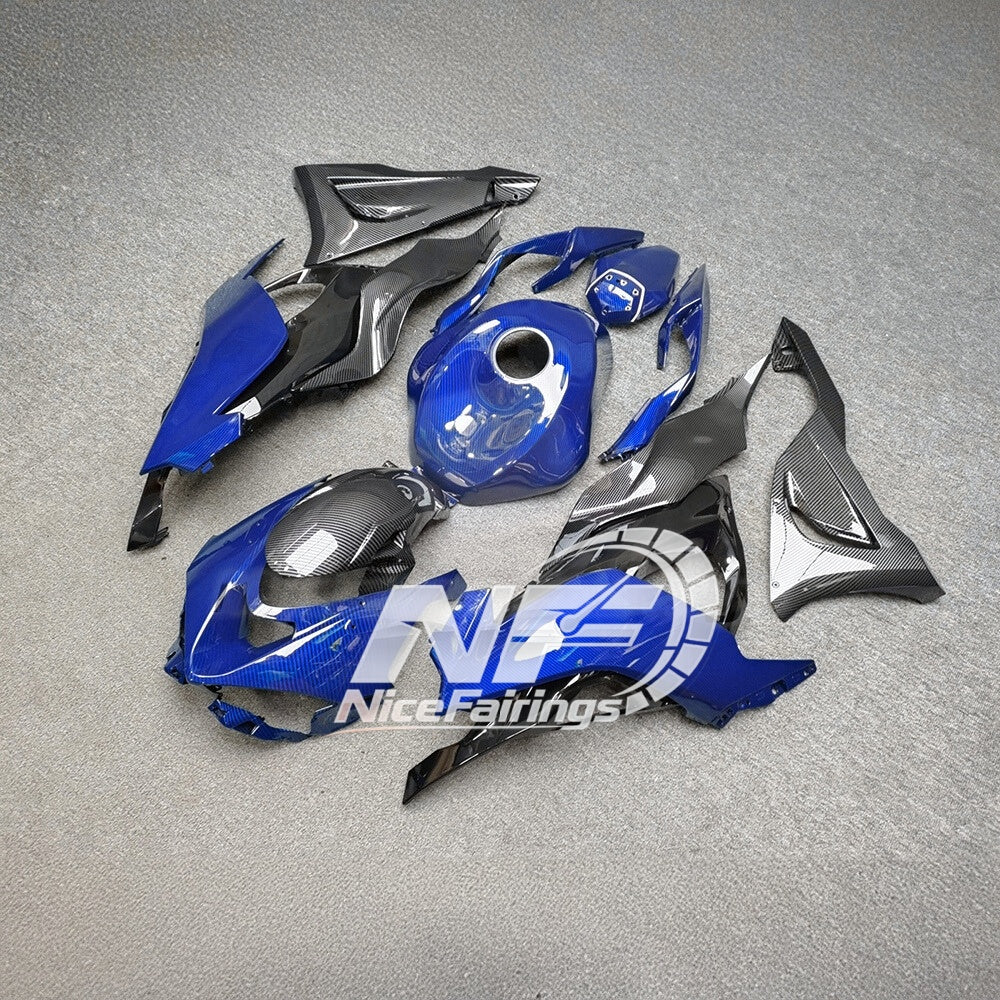 For Kawasaki ZX6R 636 2024-2025 Painted Motorcycle Bodywork Custom Graphics Signature Edition | NiceFairings - front angle image