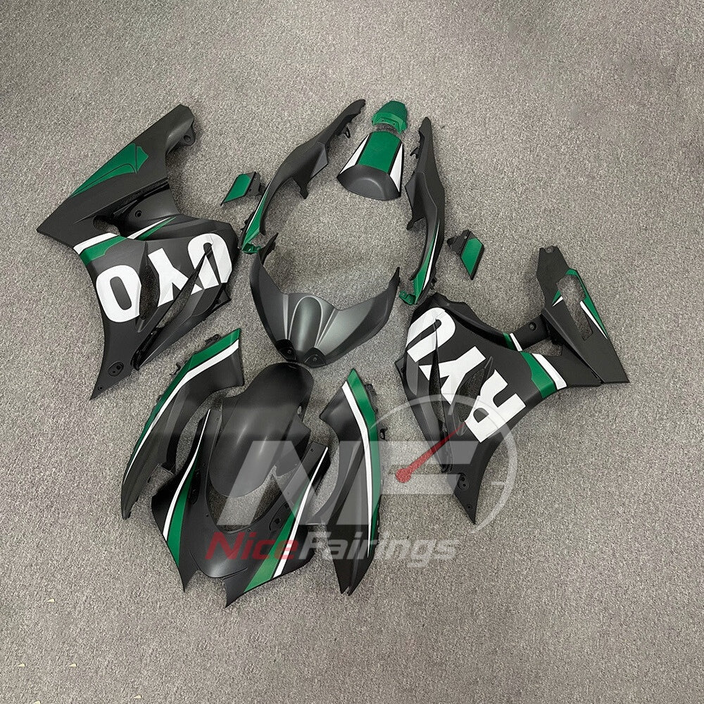 For Suzuki GSXR1000 K17 2017 2018-2026 Motorcycle Fairing Kit Green Black Body Panels | NiceFairings - front angle image