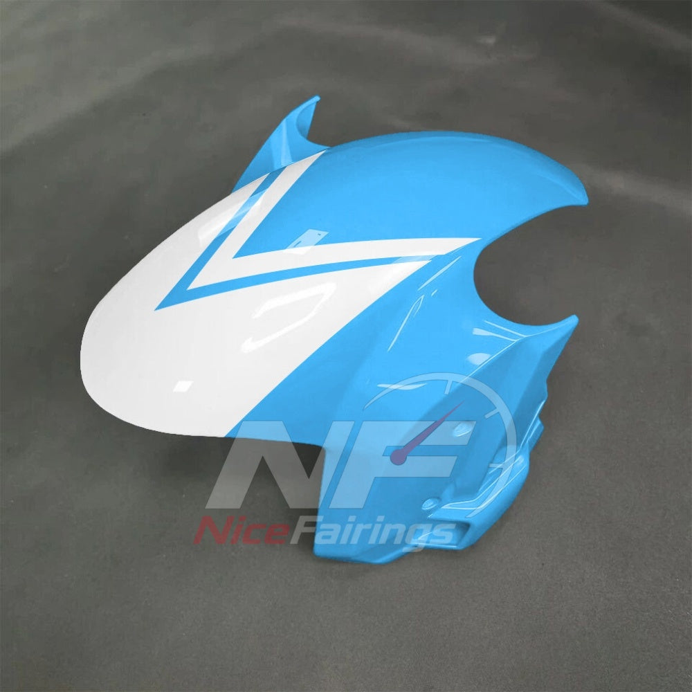 For BMW S1000RR 2025-2026 Blue Black Sportbike Fairing Set with Custom Painted Plastics | NiceFairings - front angle image