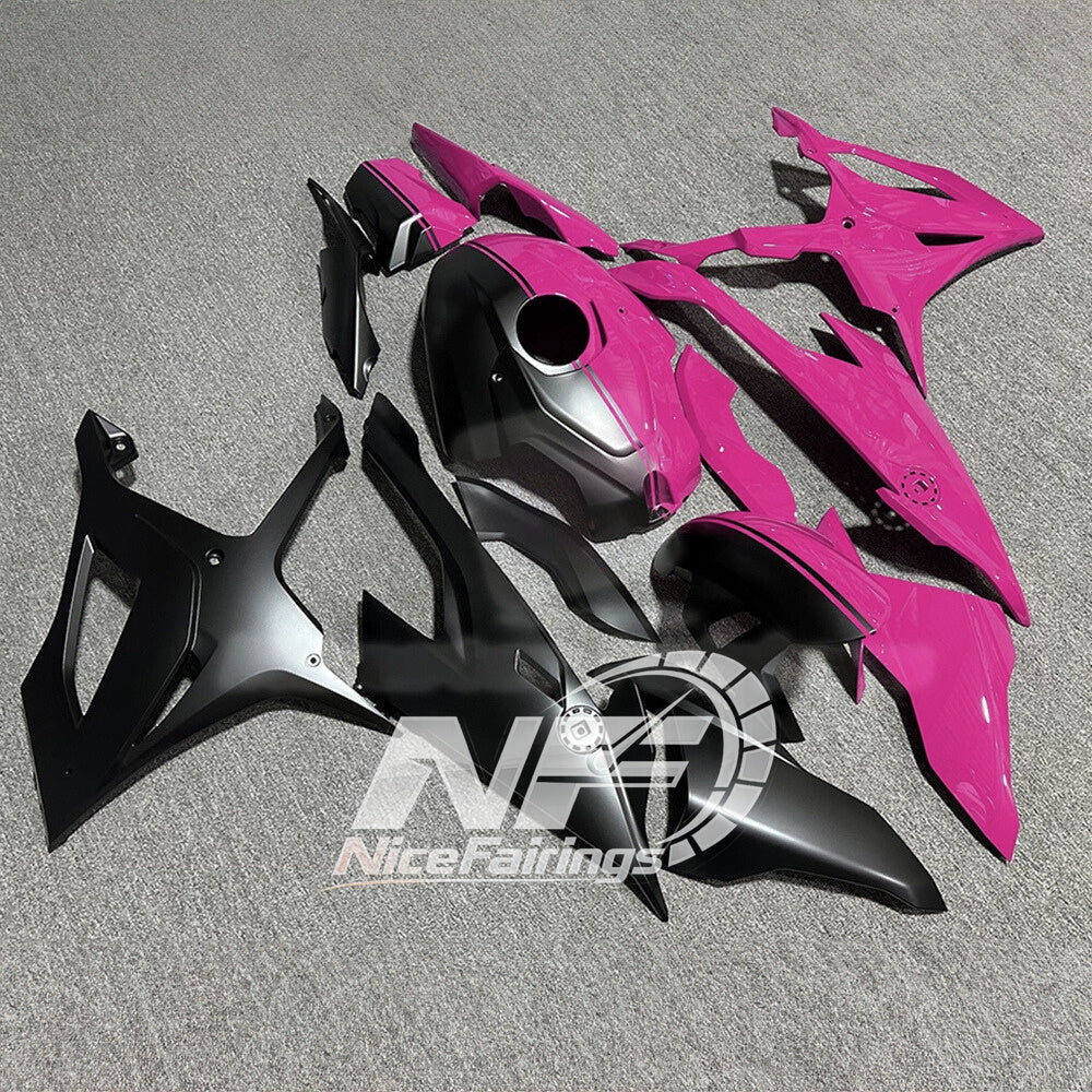 For BMW S1000RR 2019-2022 Tri Color ABS Fairing Kit, Custom Painted Motorcycle Bodywork | NiceFairings - side angle image