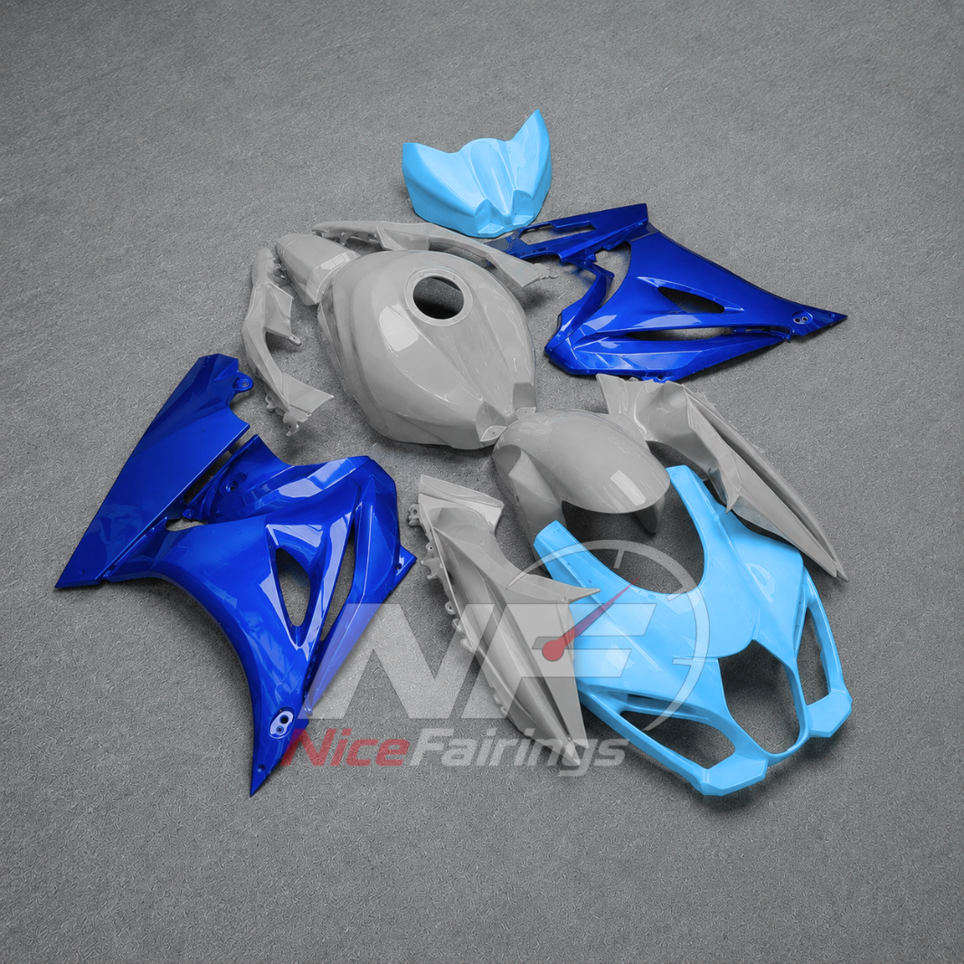For Suzuki GSX-R1000 K17 2017-2026 Custom Fairings Blue ABS Sportbike Plastics | NiceFairings - side angle image
