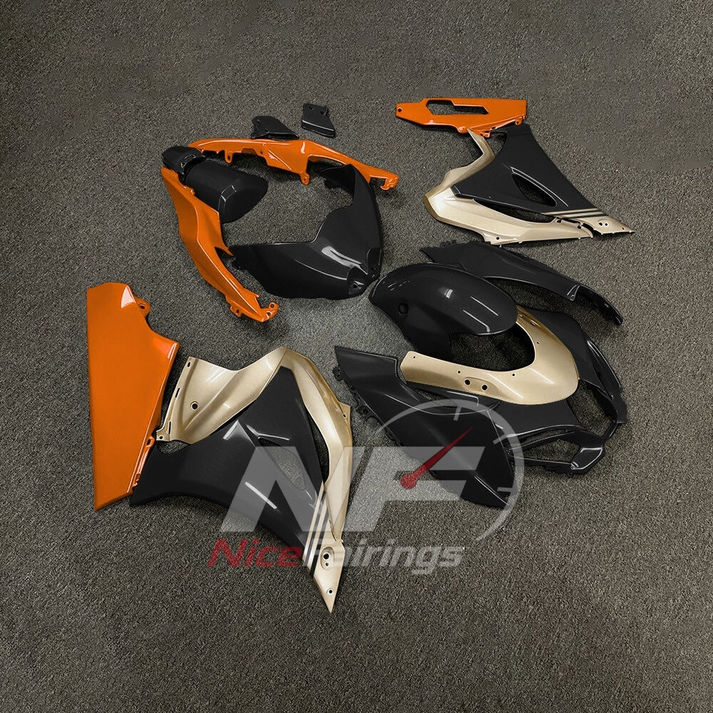 For Suzuki GSX-R1000 K17 2017-2026 Sportbike Fairing Set Orange Black Custom Painted Plastics | NiceFairings - side angle image