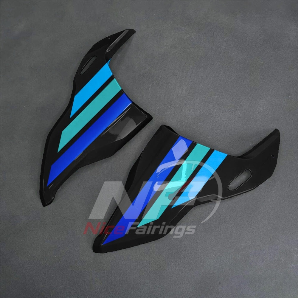 For BMW S1000RR 2025-2026 Blue Black ABS Fairing Kit with Painted Bodywork and Replacement Panels | NiceFairings - side angle image