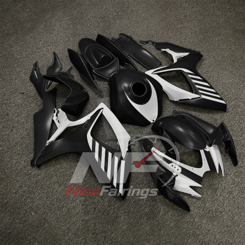 For Suzuki GSXR600 GSXR750 K6 2006-2007 ABS Body Kit Black Gray Street Track Fairings | NiceFairings - side angle image