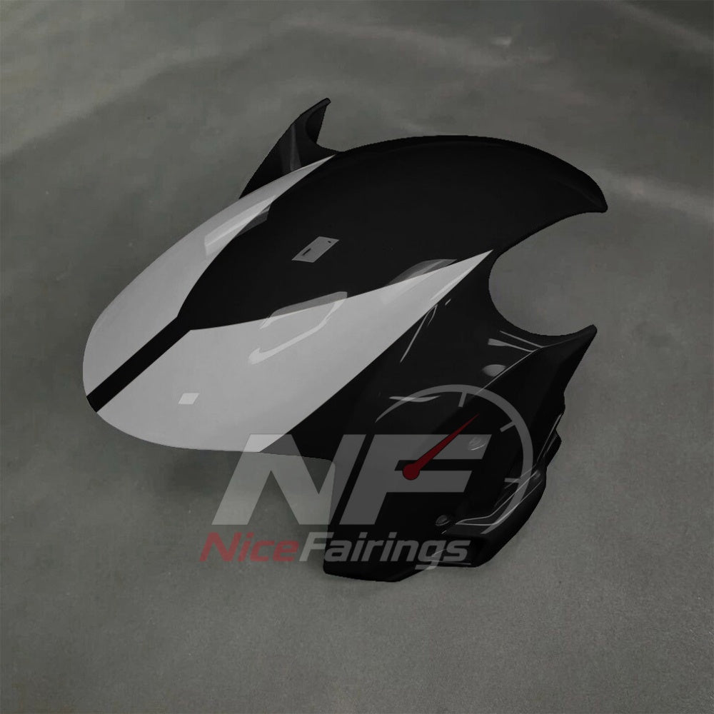 For BMW S1000RR 2025-2026 Red Black Sportbike Fairing Set with Custom Painted Plastics | NiceFairings - side angle image