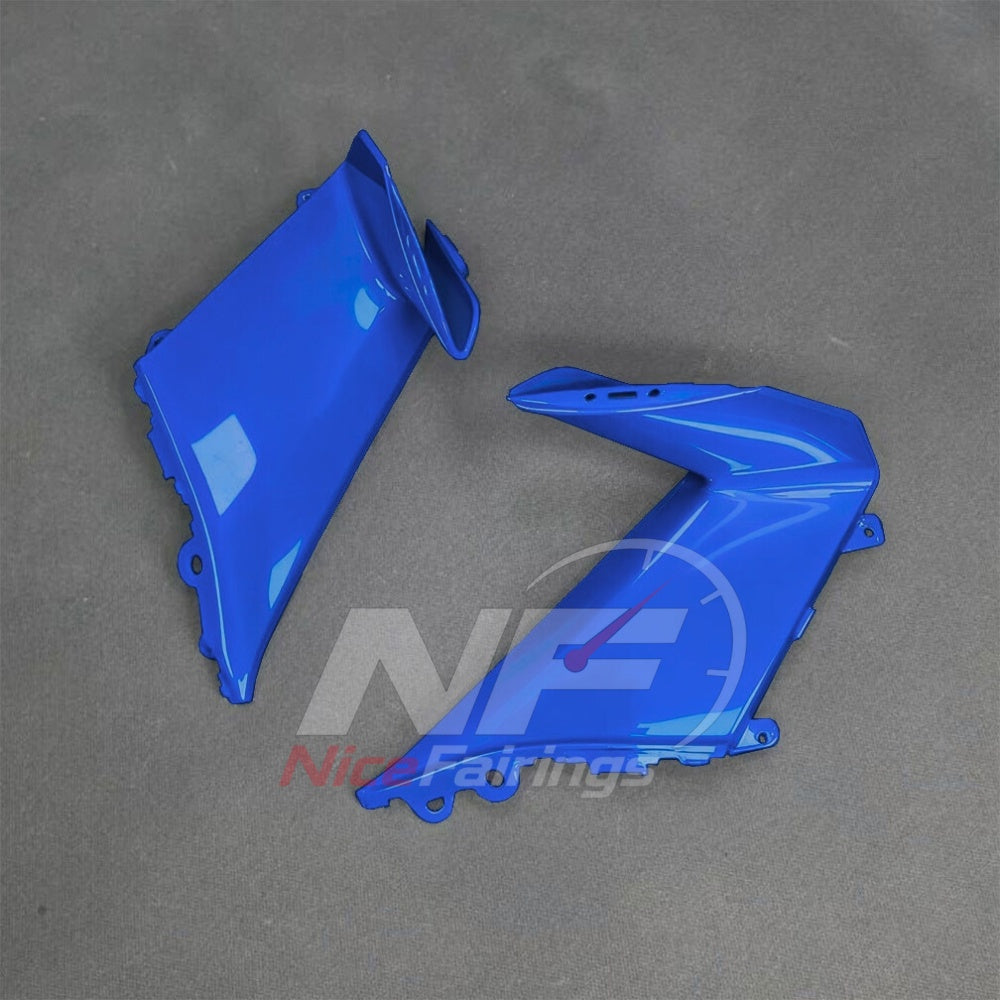 For BMW S1000RR 2025-2026 Blue Black Sportbike Fairing Set with Custom Painted Plastics | NiceFairings - side angle image