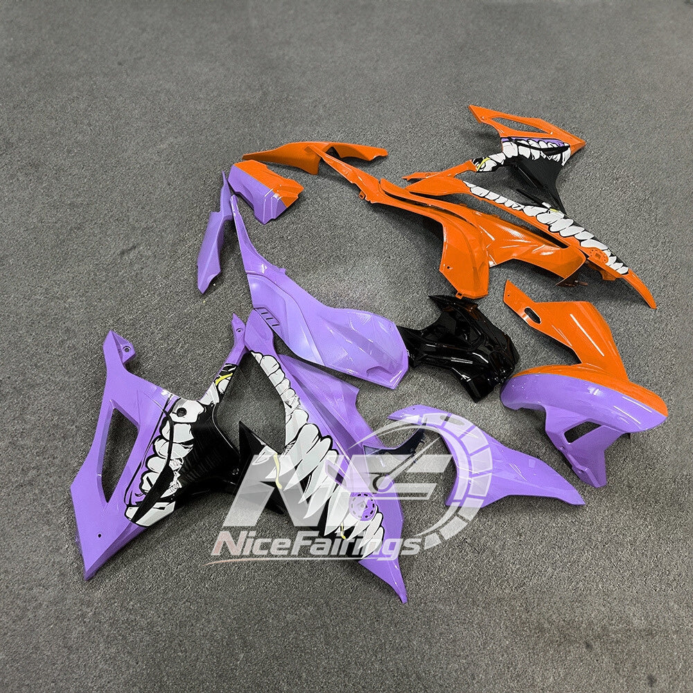 For BMW S1000RR 2019-2022 Orange Black Sportbike Fairings, Custom ABS Bodywork And Replacement Plastics | NiceFairings - side angle image