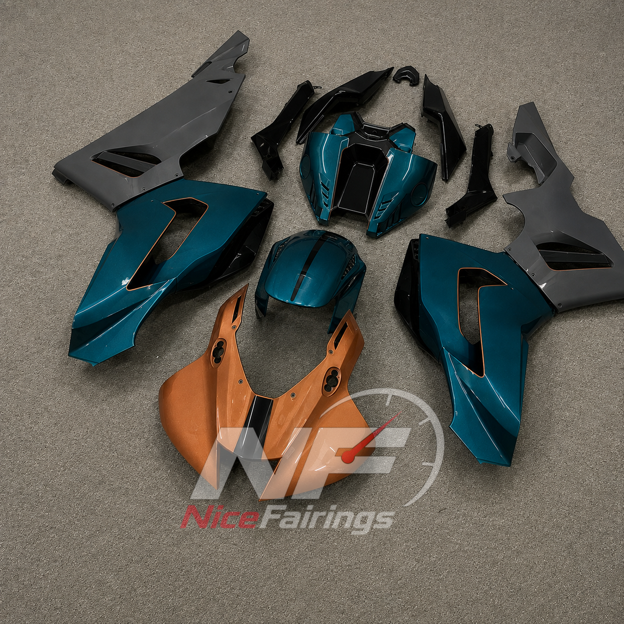 Teal Black Copper ABS fairing kit for Honda CBR1000RR-R 2020-2023, design D4-P19 - image 3