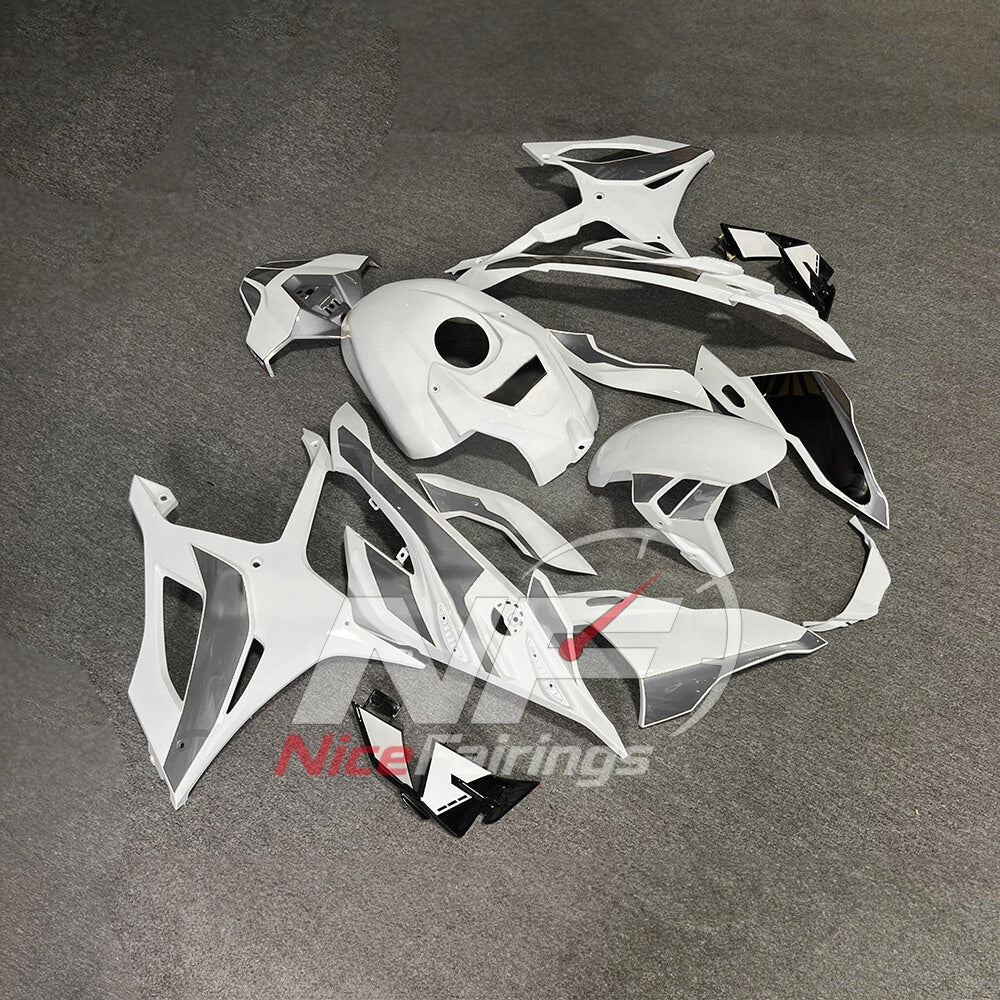 For BMW S1000RR 2023-2024 Red Black ABS Fairing Kit with Painted Bodywork and Replacement Panels | NiceFairings - side angle image