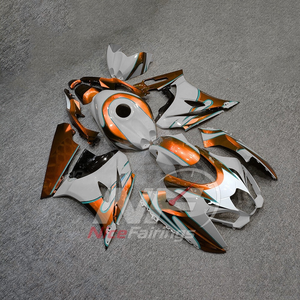 For Suzuki GSXR1000 K17 2017-2026 ABS Body Kit Orange Black Street Track Fairings | NiceFairings - side angle image