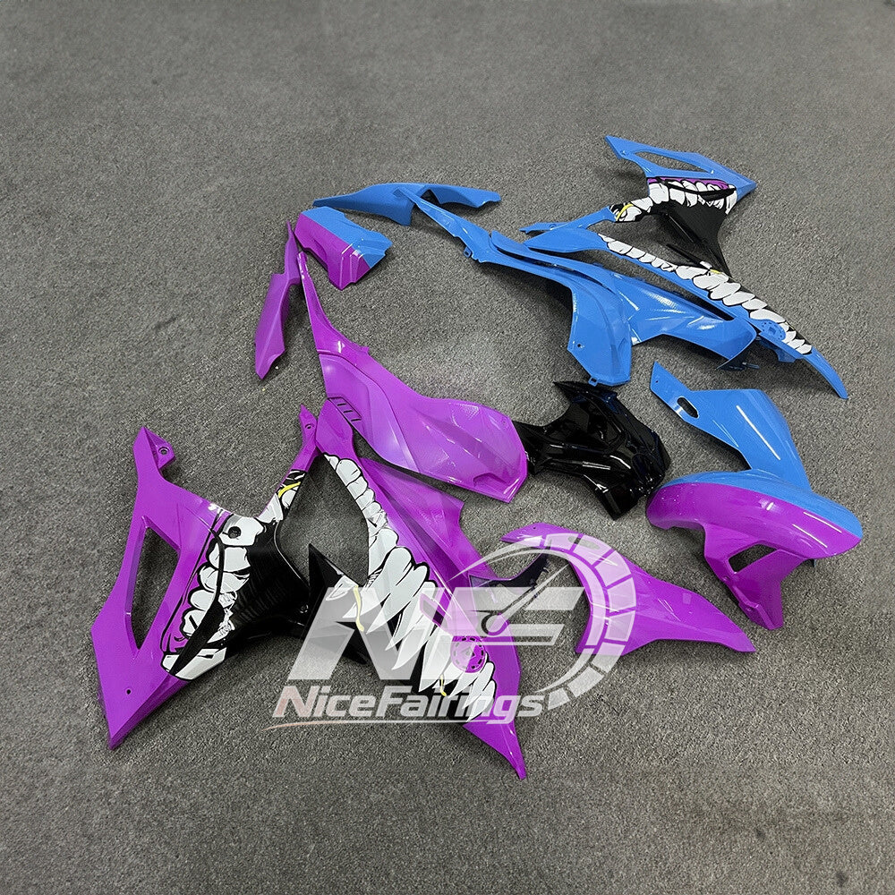 For BMW S1000RR 2019-2022 Custom Graphics Motorcycle Fairing Kit, Aftermarket ABS Body Panels | NiceFairings - side angle image