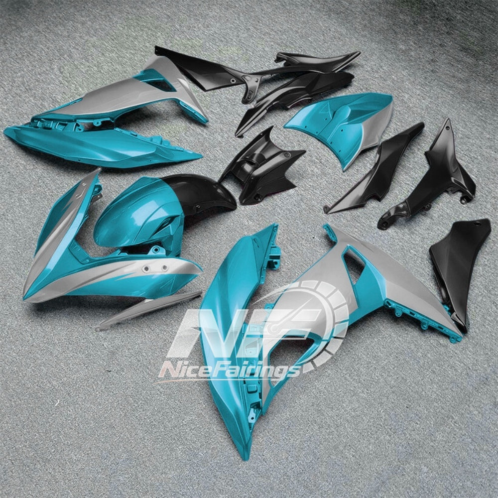Ninja 650 ER-6F 2017-2019 Custom Painted Fairings Style 42 | NiceFairings - side angle image