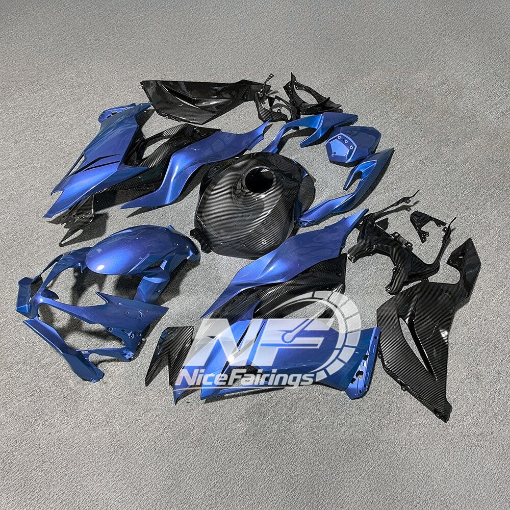 For Kawasaki Ninja ZX6R 636 2019-2023 Sportbike Plastics Gloss White Special Edition | NiceFairings - side angle image