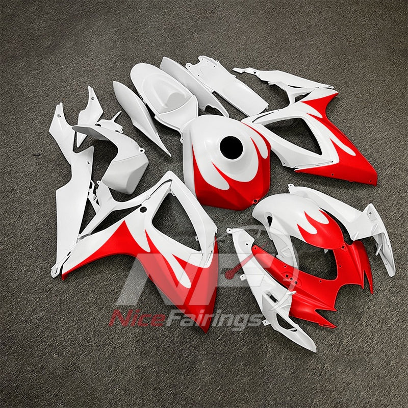 For Suzuki GSX-R600 GSX-R750 K6 2006-2007 Sportbike Fairing Set Gray Custom Painted Plastics | NiceFairings - side angle image