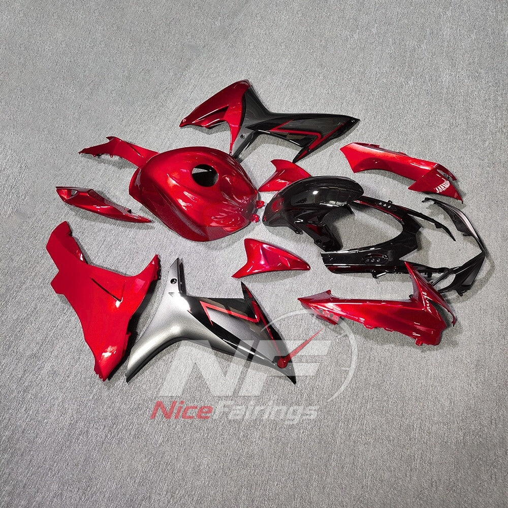 For Suzuki GSX-R600 GSX-R750 K11 2011-2016 Sportbike Fairing Set White Red Custom Painted Plastics | NiceFairings - side angle image