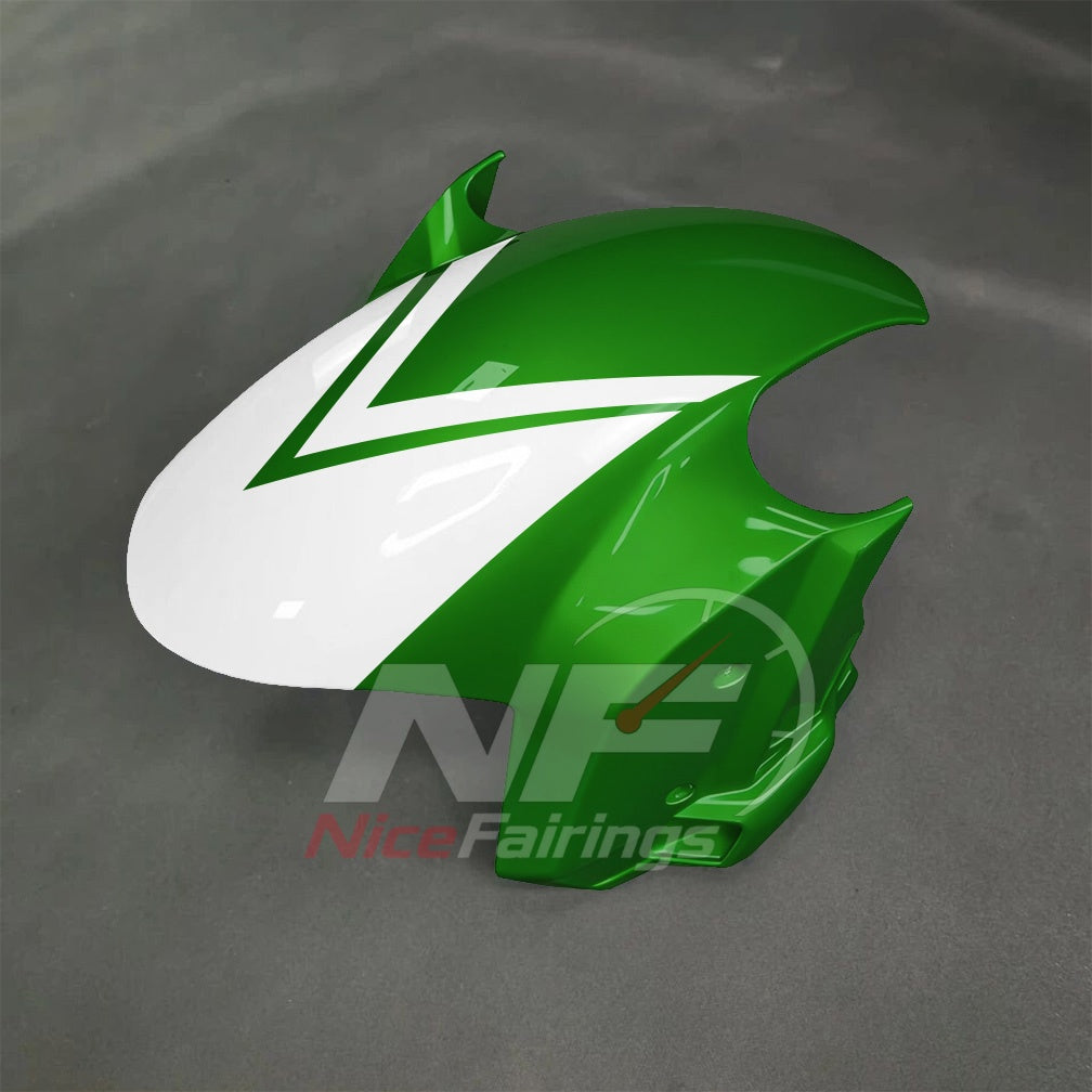 For BMW S1000RR 2025-2026 Green Black Sportbike Fairing Set with Custom Painted Plastics | NiceFairings - side angle image