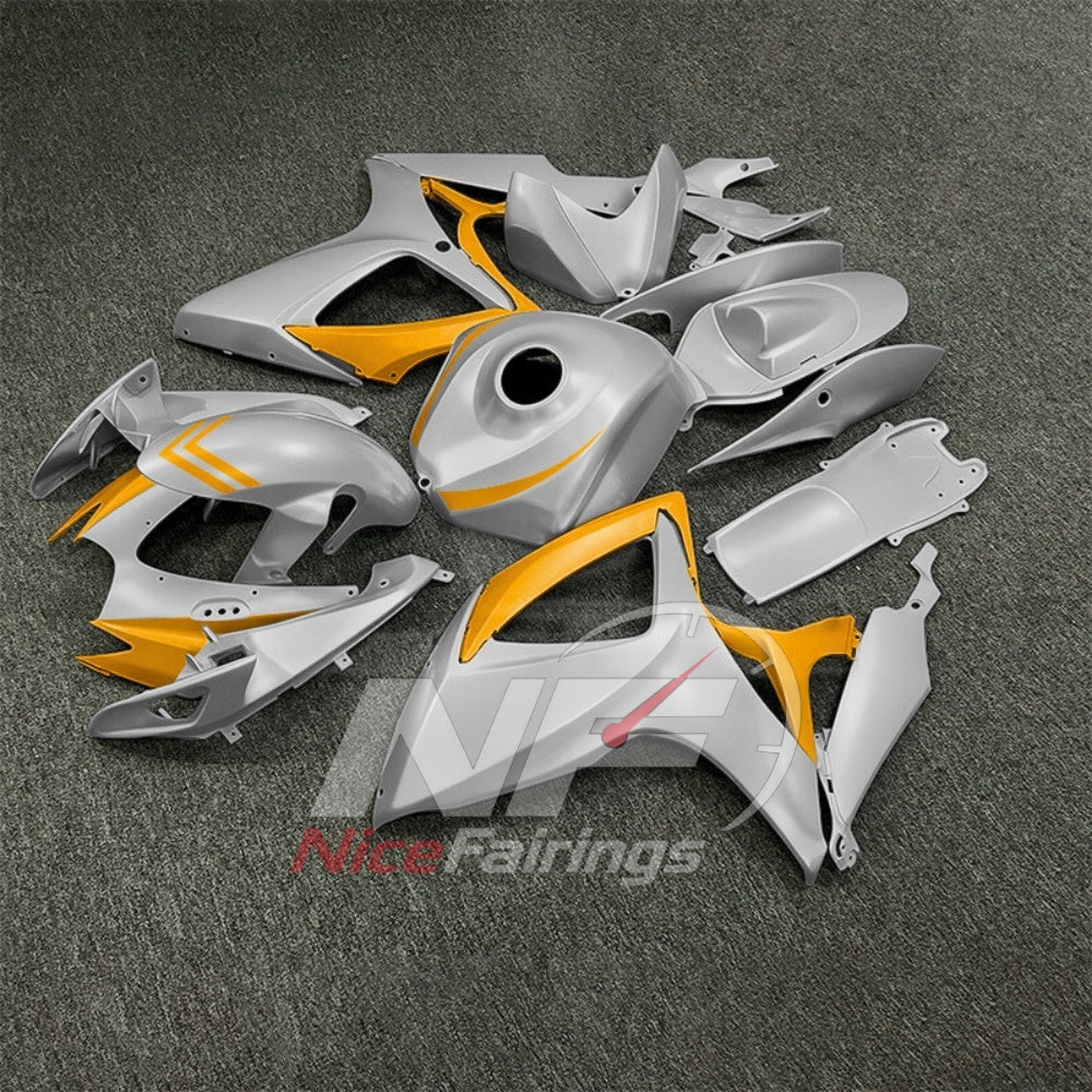 For Suzuki GSXR600 GSXR750 K6 2006-2007 Motorcycle Fairing Kit Gray Body Panels | NiceFairings - side angle image