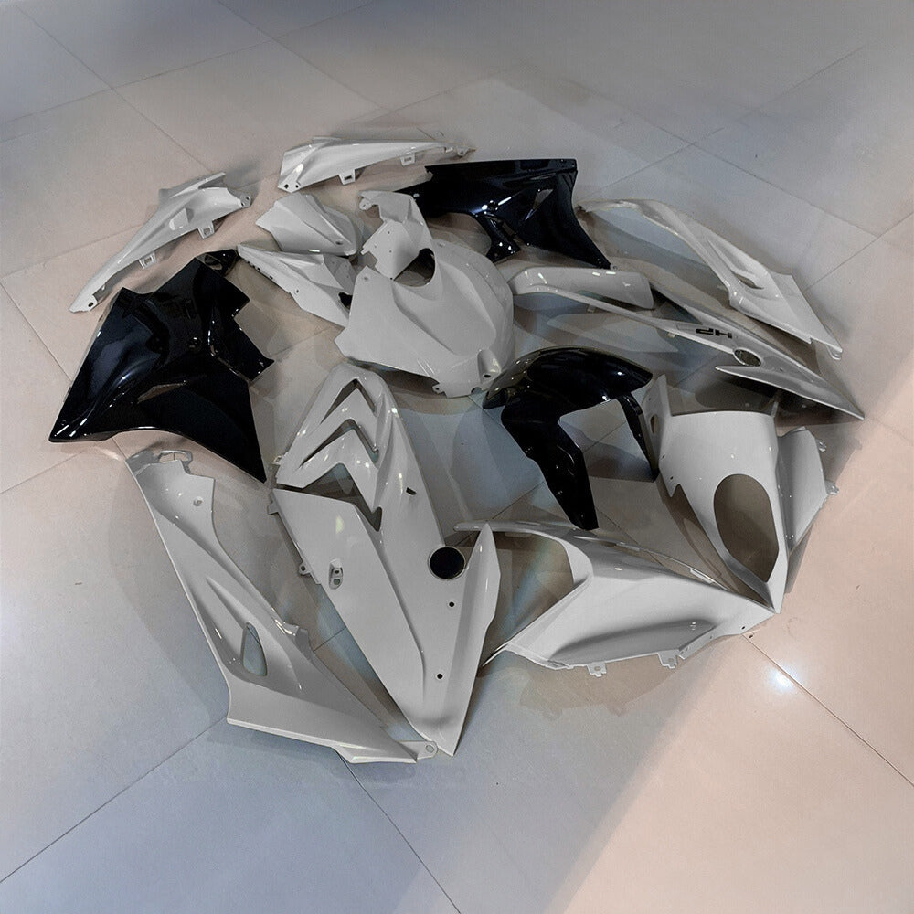 For BMW S1000RR 2017-2018 Custom Graphics Standard No Tank Cover Motorcycle Fairing Kit, Aftermarket ABS Body Panels | NiceFairings - side angle image