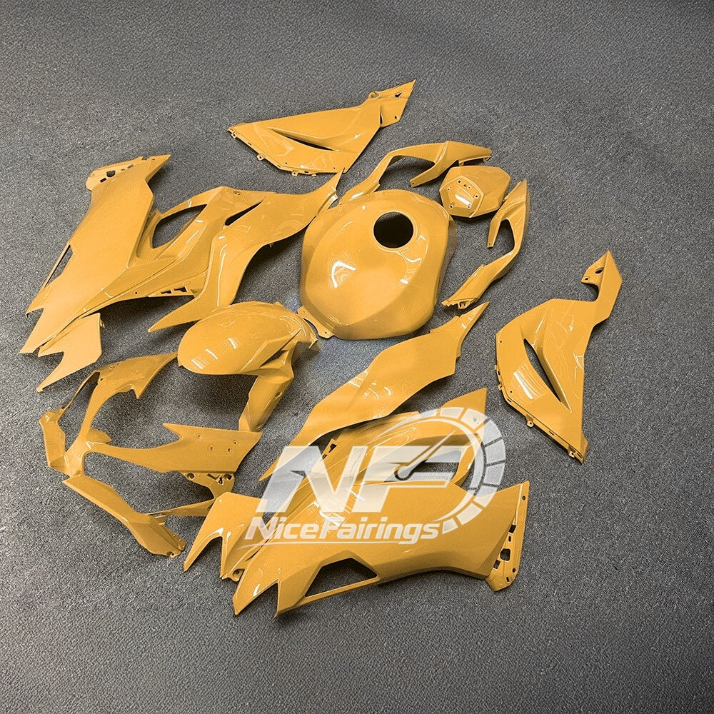 Ninja ZX6R 636 2019-2023 Sportbike Plastics Orange Black Tank Cover | NiceFairings - side angle image