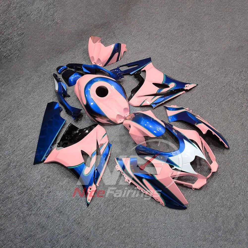 For Suzuki GSX-R1000 K17 2017-2026 Sportbike Fairing Set Red Blue Custom Painted Plastics | NiceFairings - side angle image