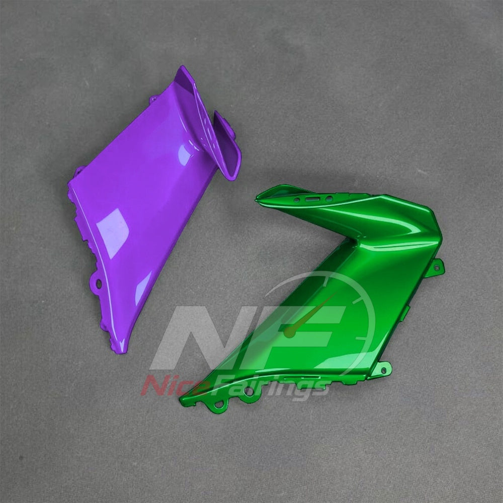 For BMW S1000RR 2025-2026 Green Black Sportbike Fairing Set with Custom Painted Plastics | NiceFairings - side angle image