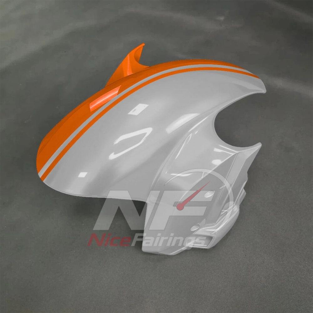 For BMW S1000RR 2025-2026 Orange Black Custom Fairings with ABS Sportbike Plastics and Full Body Kit | NiceFairings - side angle image