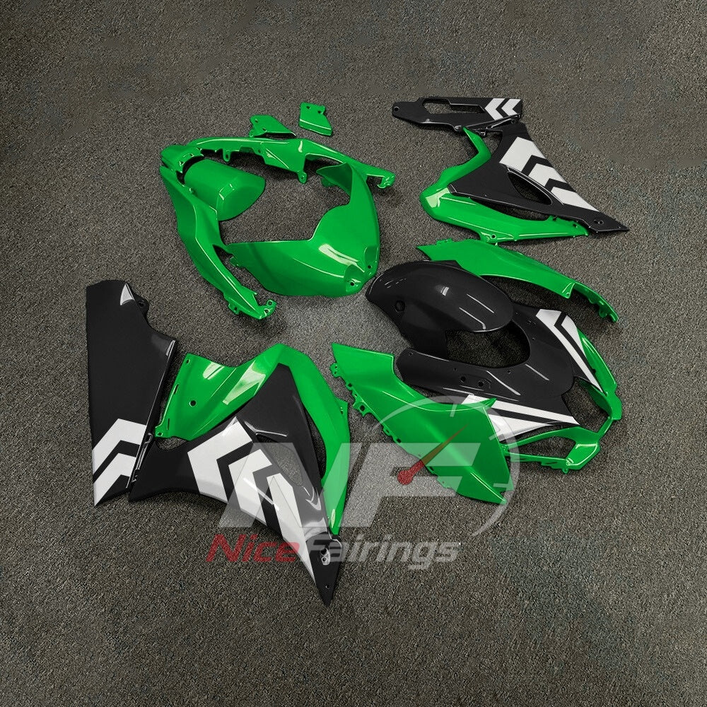 For Suzuki GSXR1000 K17 2017-2026 ABS Body Kit Green Black Street Track Fairings | NiceFairings - side angle image