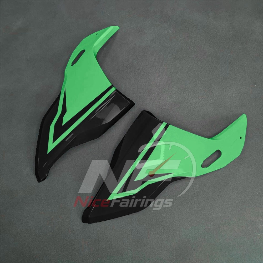 For BMW S1000RR 2025-2026 Green Black Custom Fairings with ABS Sportbike Plastics and Full Body Kit | NiceFairings - side angle image