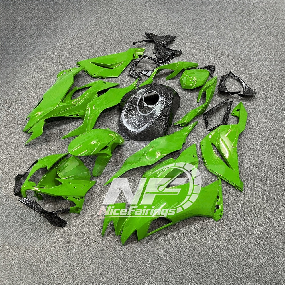 For Kawasaki ZX6R 636 2019-2023 Painted Motorcycle Bodywork Grey Red Premium Edition | NiceFairings - side angle image