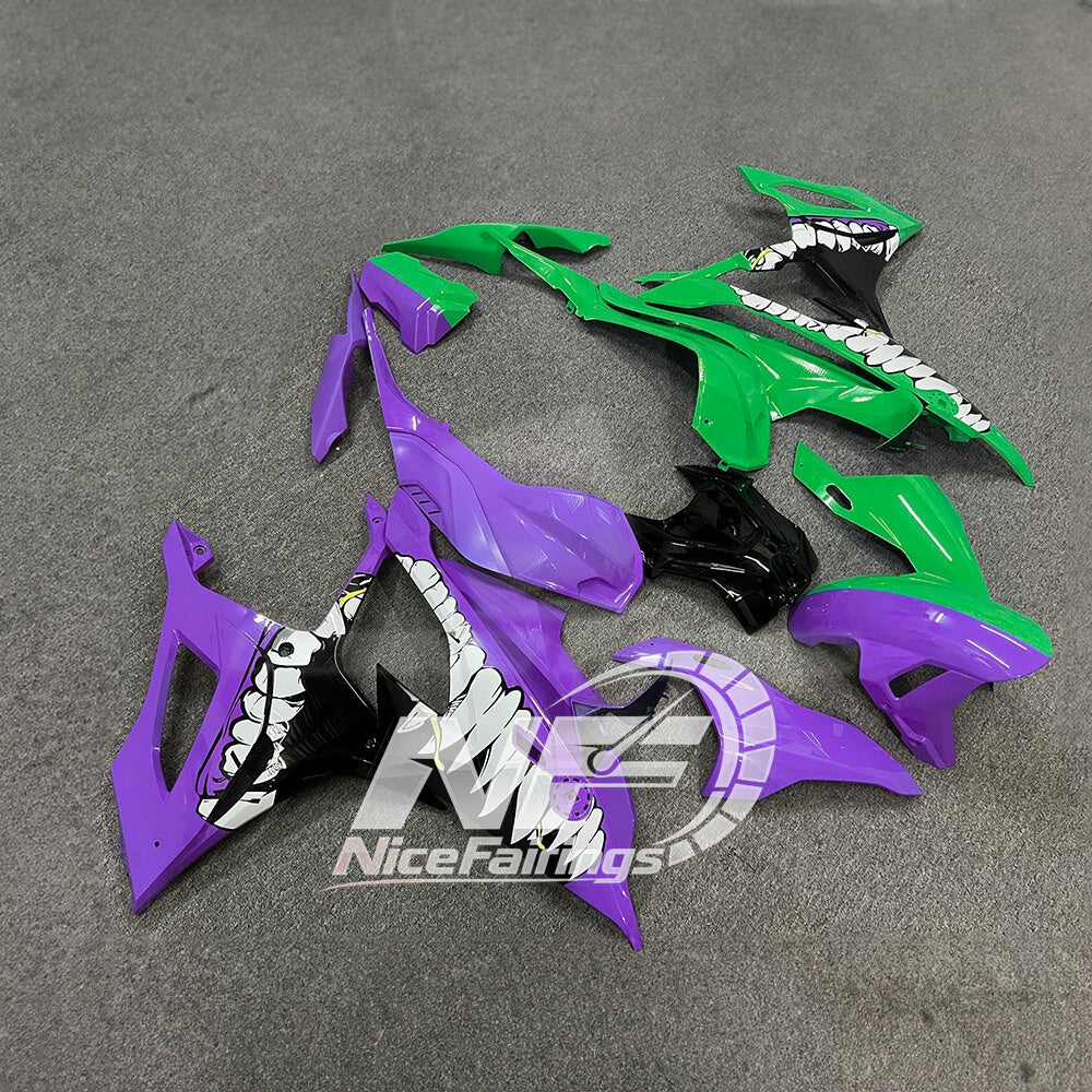 For BMW S1000RR 2019-2022 Gloss Black Custom Fairings, ABS Replacement Plastics Full Body Kit | NiceFairings - side angle image