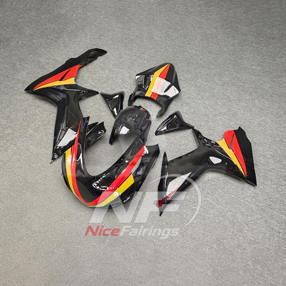 For Suzuki GSXR600 GSXR750 K11 2011-2016 Motorcycle Fairing Kit White Black Body Panels | NiceFairings - side angle image