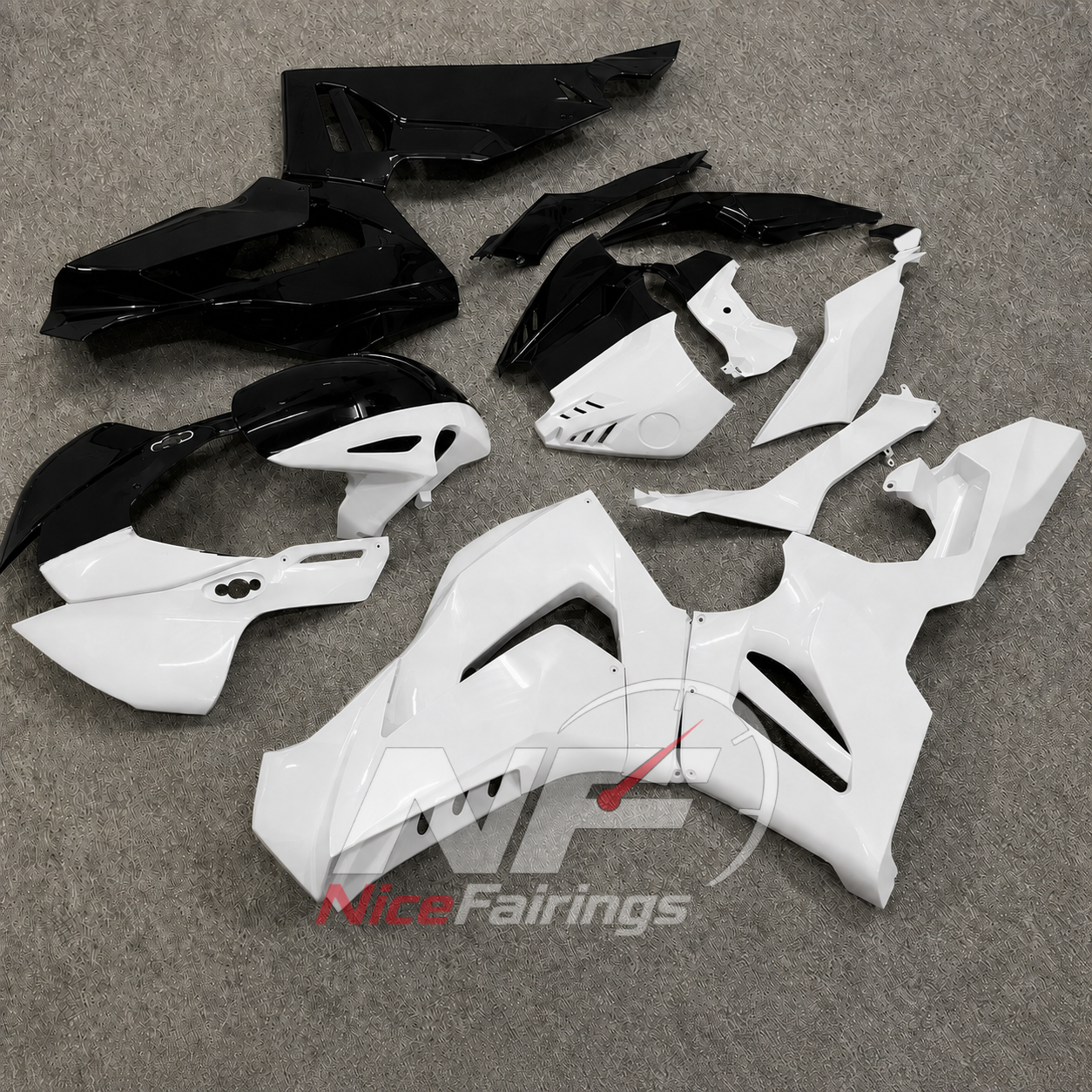 Black White ABS fairing kit for Honda CBR1000RR-R 2020-2023, design D15-P22 - image 3