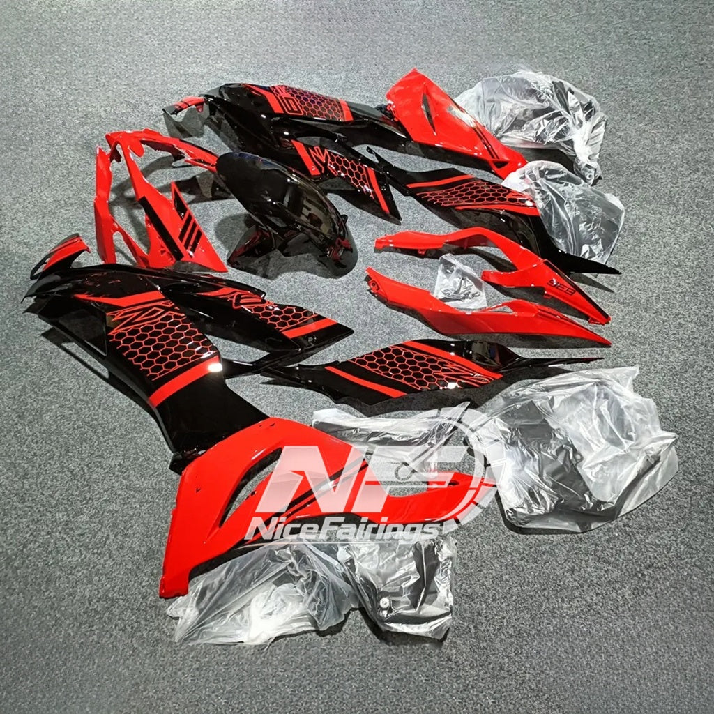 Kawasaki ZX6R 636 Custom Painted ABS Body Kit Blue Silver | NiceFairings - side angle image