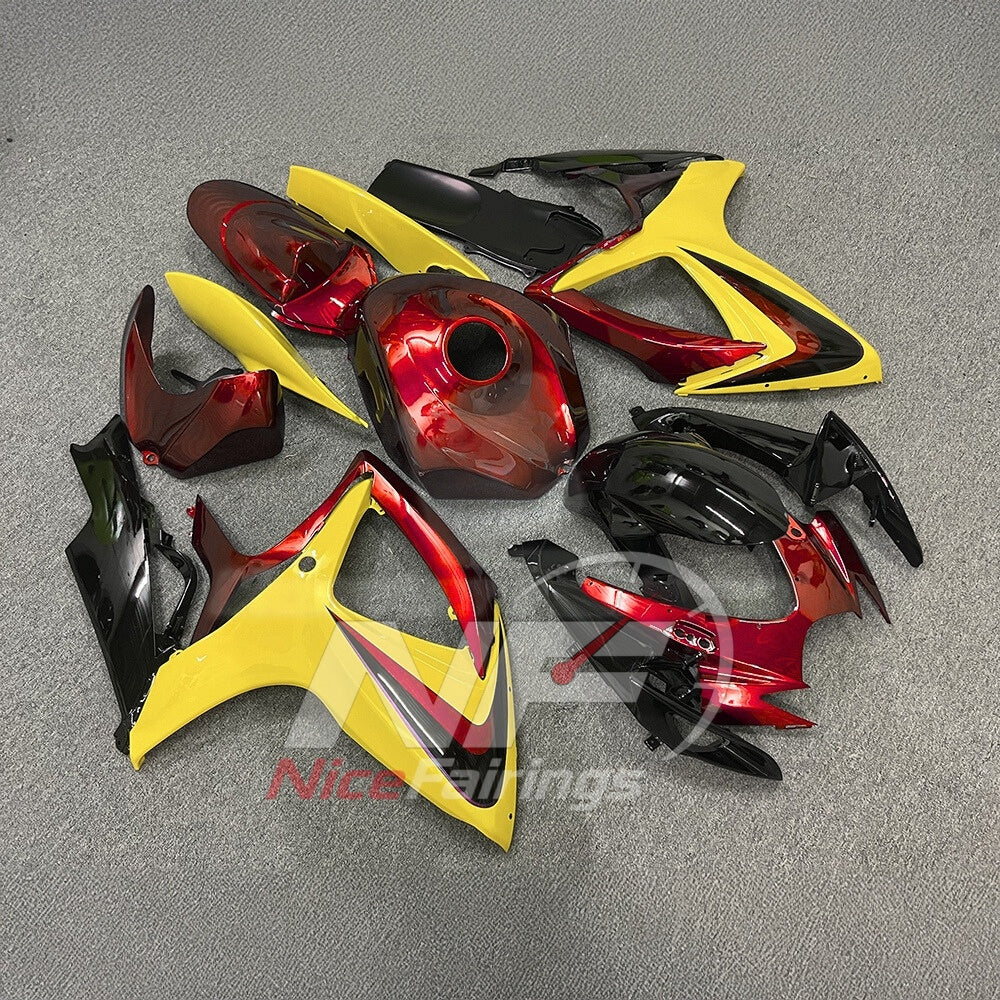 For Suzuki GSXR600 GSXR750 K6 2006-2007 Painted ABS Fairings Gray Complete Bodywork | NiceFairings - side angle image