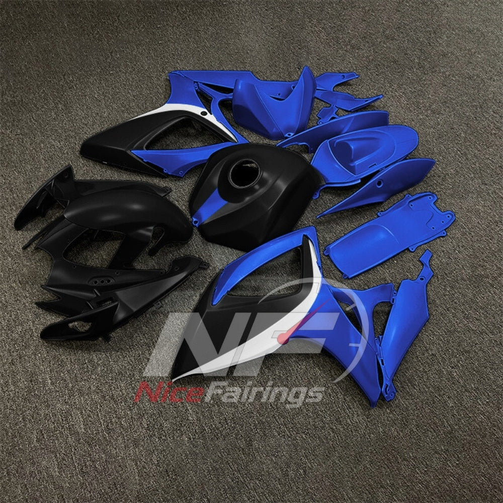 For Suzuki GSXR600 GSXR750 K6 2006-2007 Motorcycle Fairing Kit Black Gray Body Panels | NiceFairings - side angle image