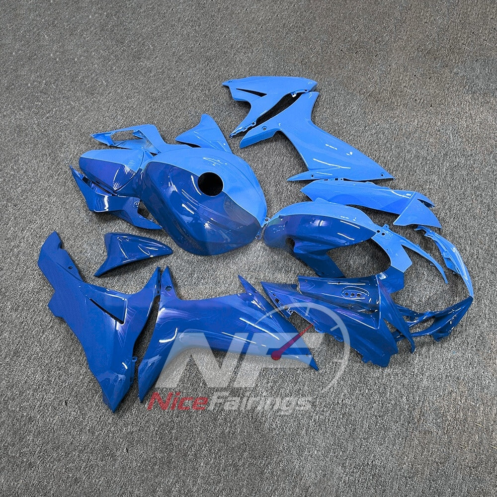For Suzuki GSXR600 GSXR750 K11 2011-2016 Painted ABS Fairings Blue Black Complete Bodywork | NiceFairings - side angle image