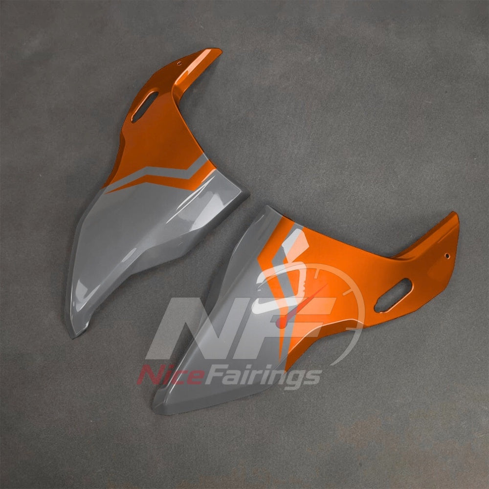 For BMW S1000RR 2025-2026 Orange Black Custom Fairings with ABS Sportbike Plastics and Full Body Kit | NiceFairings - side angle image